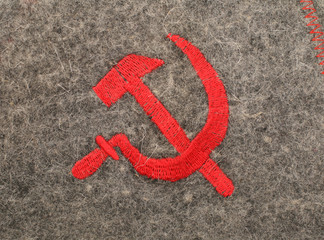 Sickle and hammer soviet symbolic