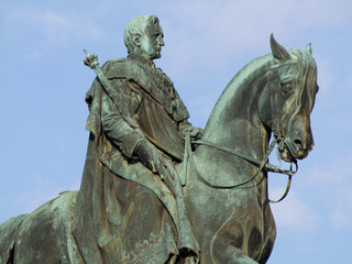 Fototapeta premium Reiterstatue am Dresdner Zwinger