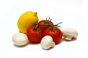 Lemon. Tomato. Mushroom.