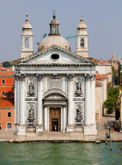 Fototapeta na wymiar city of Venice with church Santa Maria del Rosario
