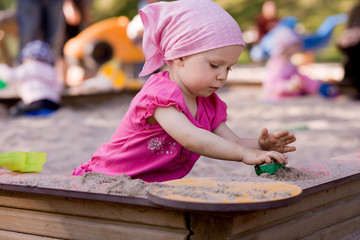 little girl in sandbox © mbt_studio