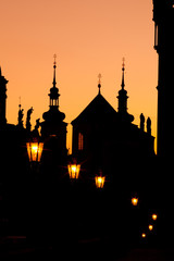 Obraz premium Charles Bridge in Prague in the night