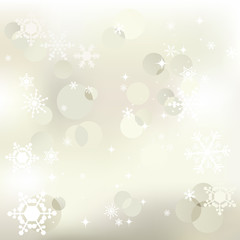 Winter background, snowflakes - vector illustration
