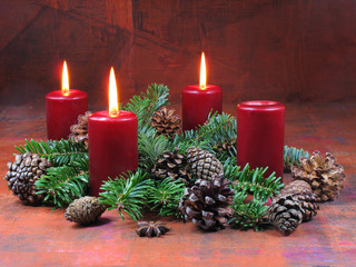 Adventsgesteck, 3. Advent