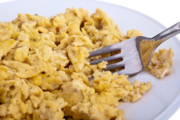 Scrambled Eggs with Fork