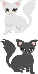 Abwaschbare Fototapete Katzen Graue Kätzchen