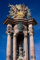 Fototapeta na wymiar Bańska Szczawnica - Holy Trinity column - detal