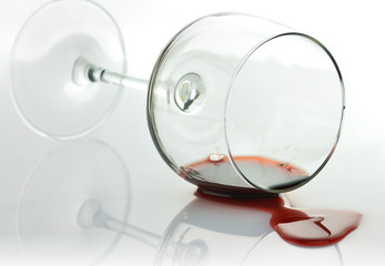 spilled wine glass