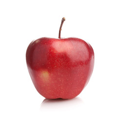Perfect fresh red apple on white background