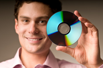 Young Man with CD