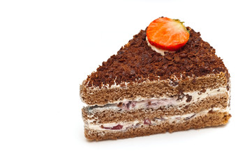piece of cake isolated on white background