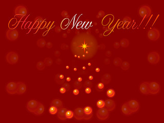 Happy New Year tree, vector