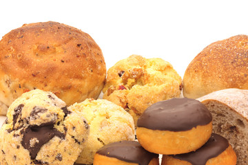 Bread and various bakery products