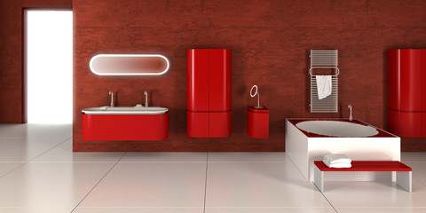 Bathroom Loft in Red