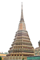 A beautyful pagoda in Wat pho temple - Bangkok Thailand