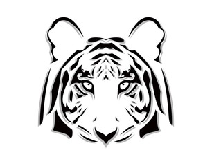 the vector abstract tiger head