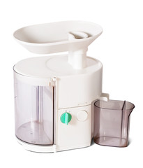 electric juicer on white background