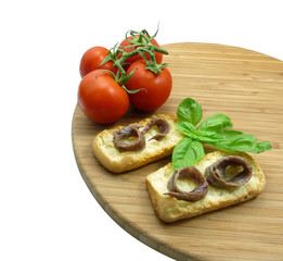 Acciughe e crostini