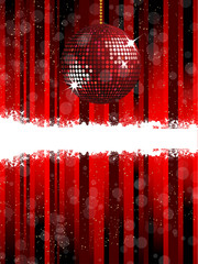 Red sparkling disco ball background