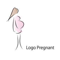 Logo pregnant and maternity (vector)