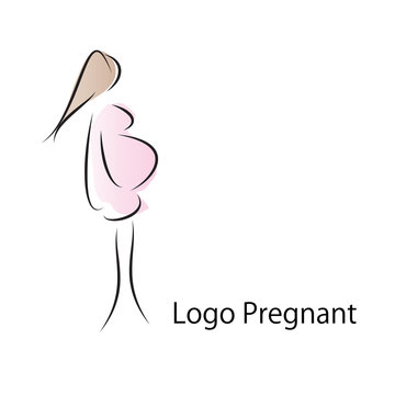 Logo pregnant and maternity (vector)