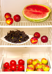 fruits and vegetables in cooler
