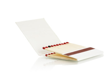 box of matches isolated on white