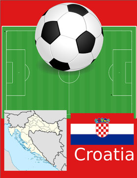 Croatia soccer football world flag map