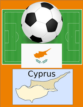 Cyprus soccer football world flag map