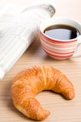 breakfast with newspaper
