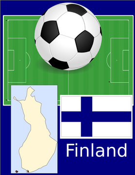 Finland soccer football world flag map