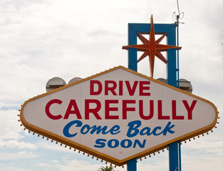 Reverse Side of Famous Las Vegas Landmark Sign