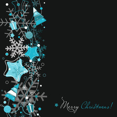 Christmas card on black