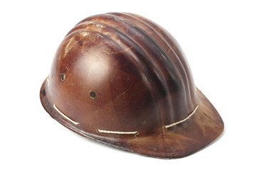 old-fashioned mountaineer's helmet