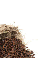 hessian and coffee beans