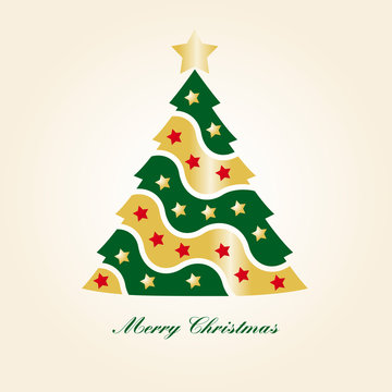 &aacute;rbol de navidad felicitaci&oacute;n