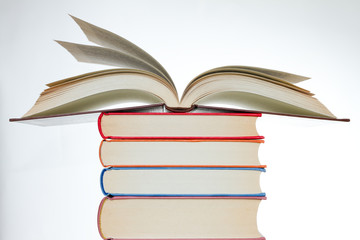 Stacked books