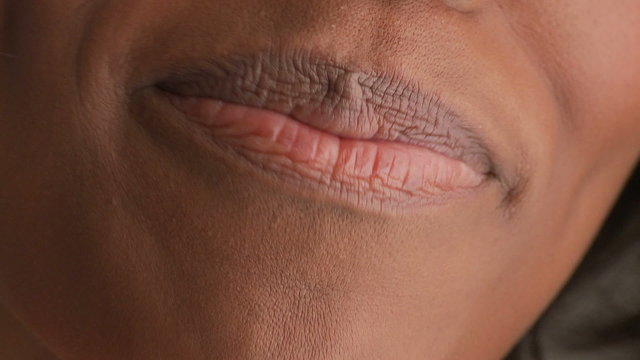 Young woman's lips