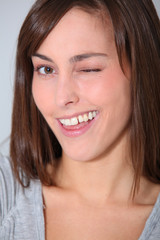 Naklejka premium Eye wink