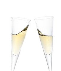 .Celebration toast with champagne