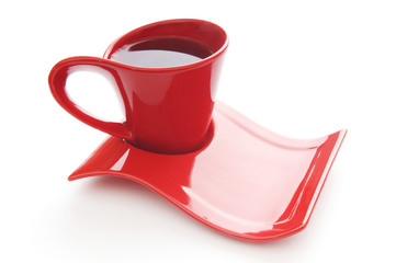 Cup of tea isolated on the white