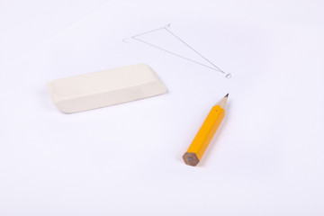 Pencil and eraser