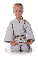 girl - karateka in kimono