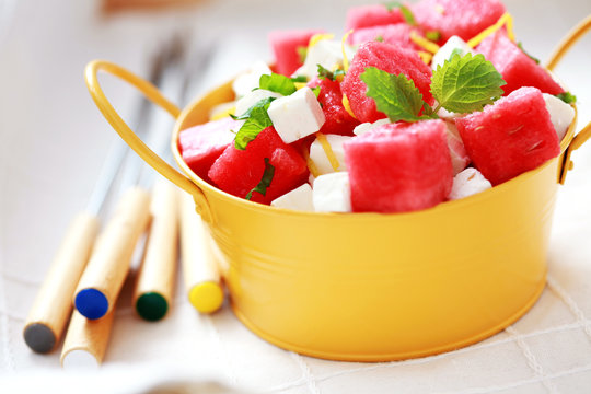 Watermelon And Feta Salad