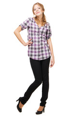 Obraz premium Lovely young woman in casual clothing