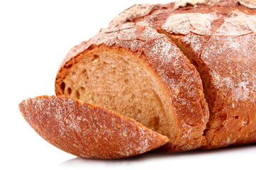 Bread isolated on white