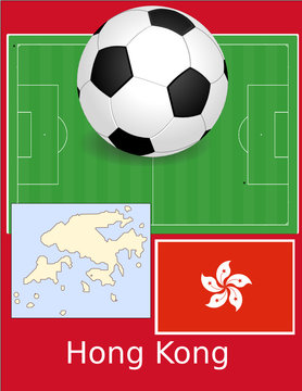 Hong Kong soccer football sport world flag map