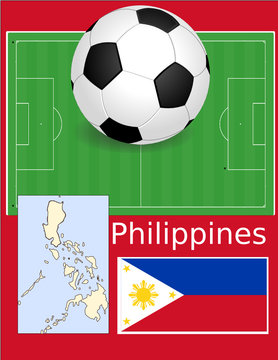 Philippines soccer football sport world flag map