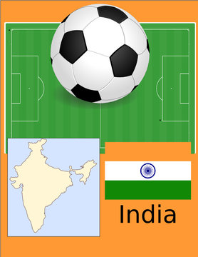 India soccer football sport world flag map