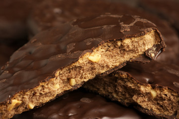 Chocolate cookies close-up